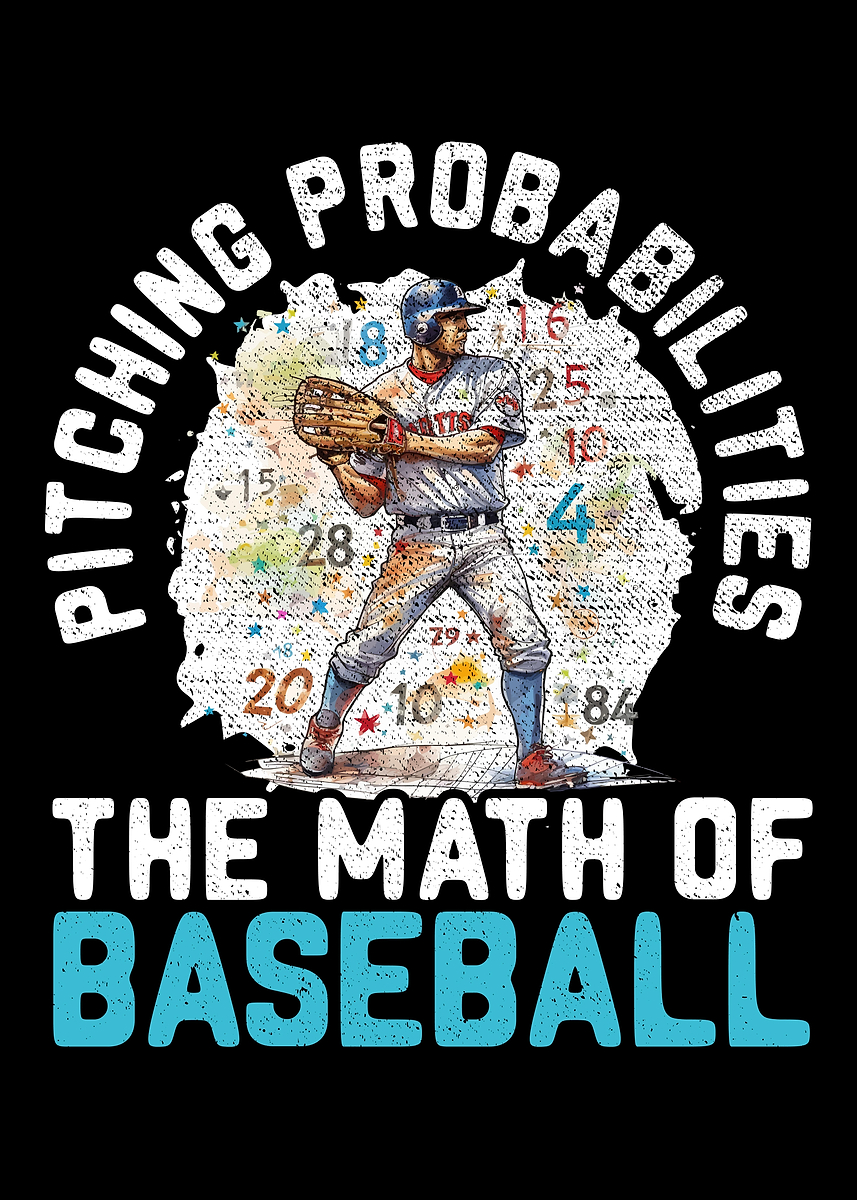 'Baseball Math Lover' Poster, picture, metal print, paint by NAO | Displate