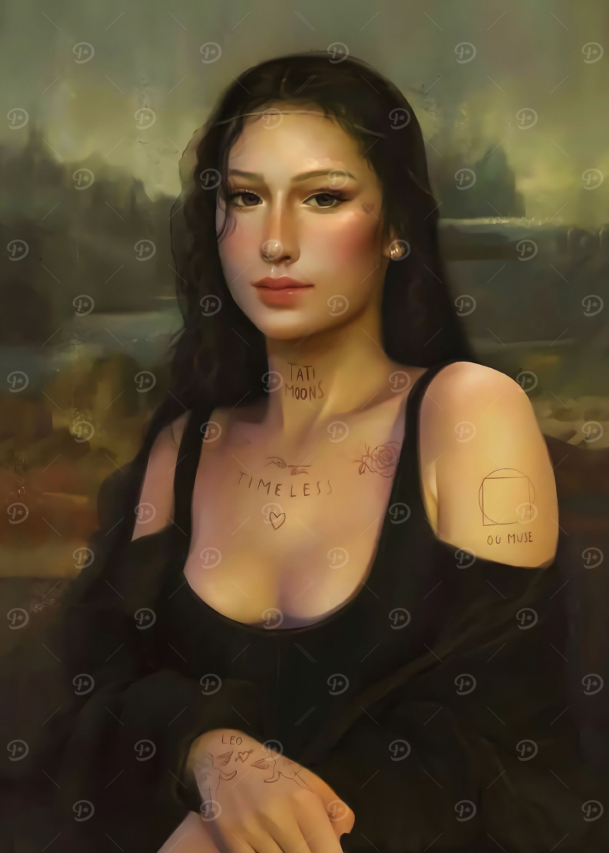 若きモナリサ Sexy Young Mona Lisa' Poster, picture, metal print, paint by