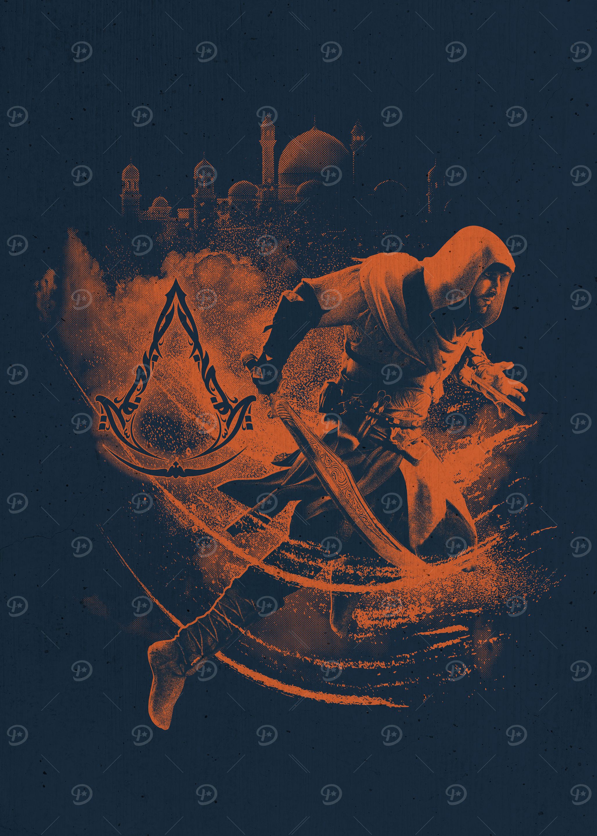 Displate Édition Limitée | La Voie De Basim | Assassin’s Creed – Poster Métal Collector Signé