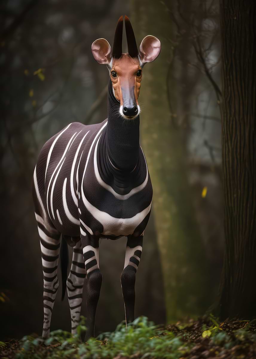 Okapi Cool 'Graceful okapi' Poster, picture, metal print, paint by Zooscape ...