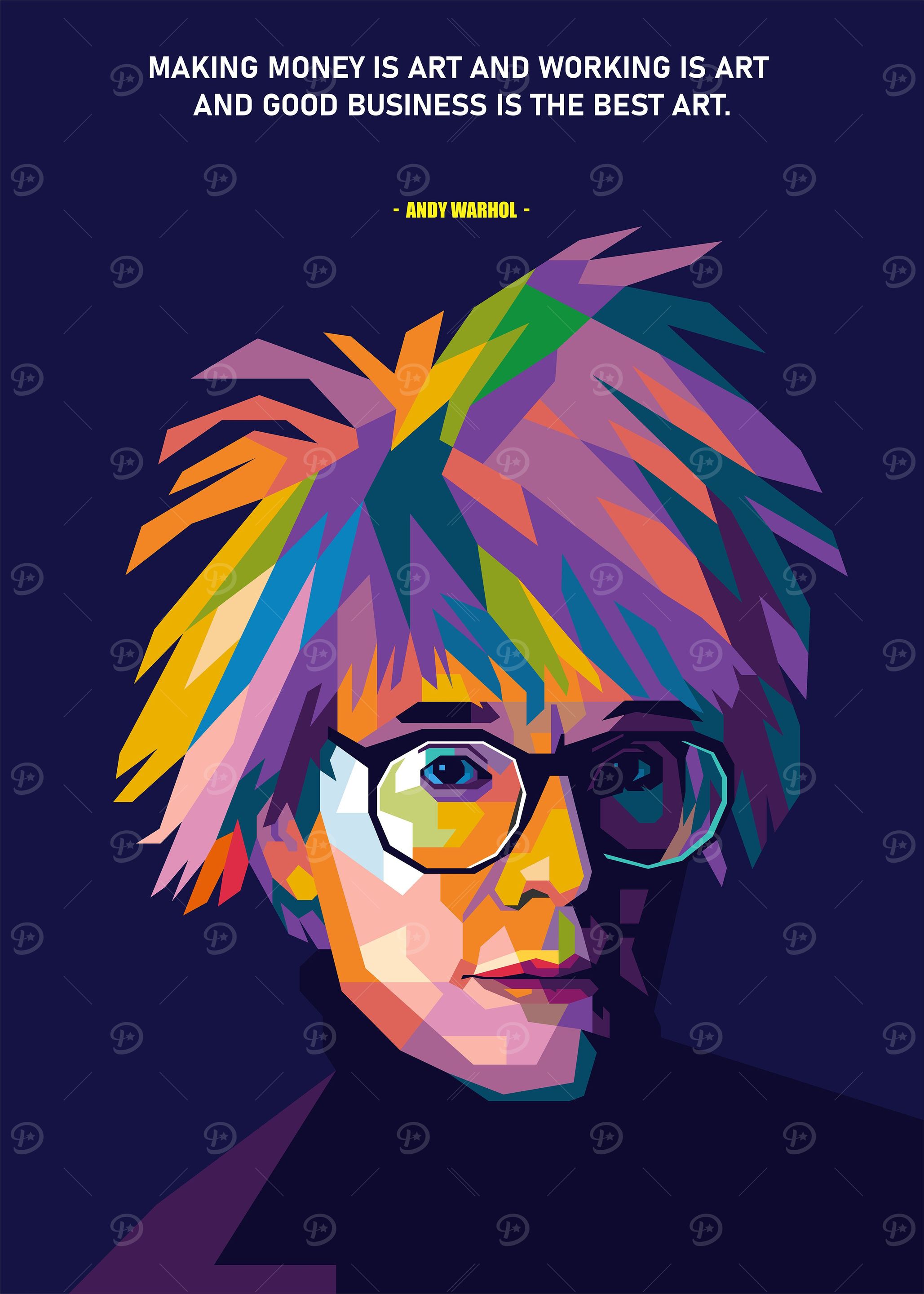 Andy Warhol' Poster, picture, metal print, paint by Mas Nono