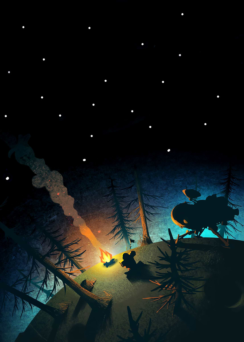 Outer Wilds' Poster, picture, metal print, paint by Lech Tristen
