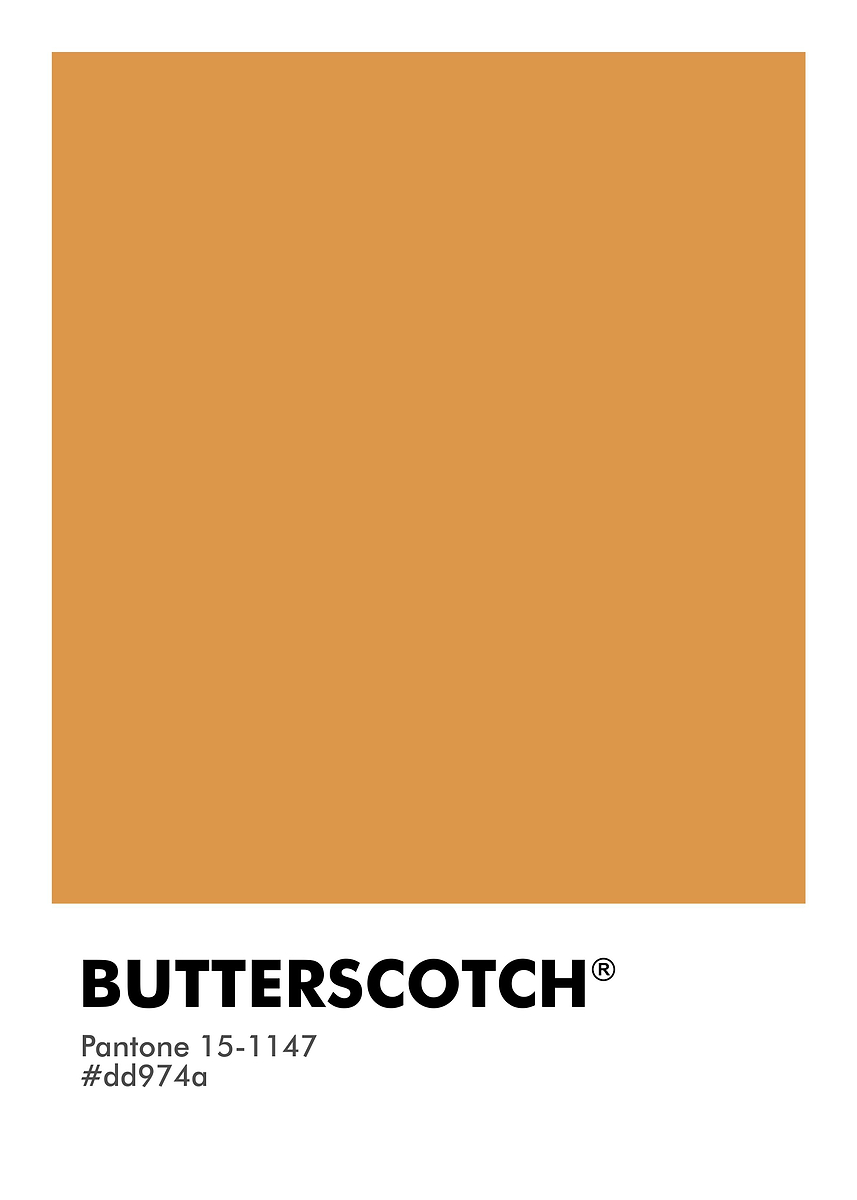 'PANTONE BUTTERSCOTCH' Poster, picture, metal print, paint by Masahiro ...