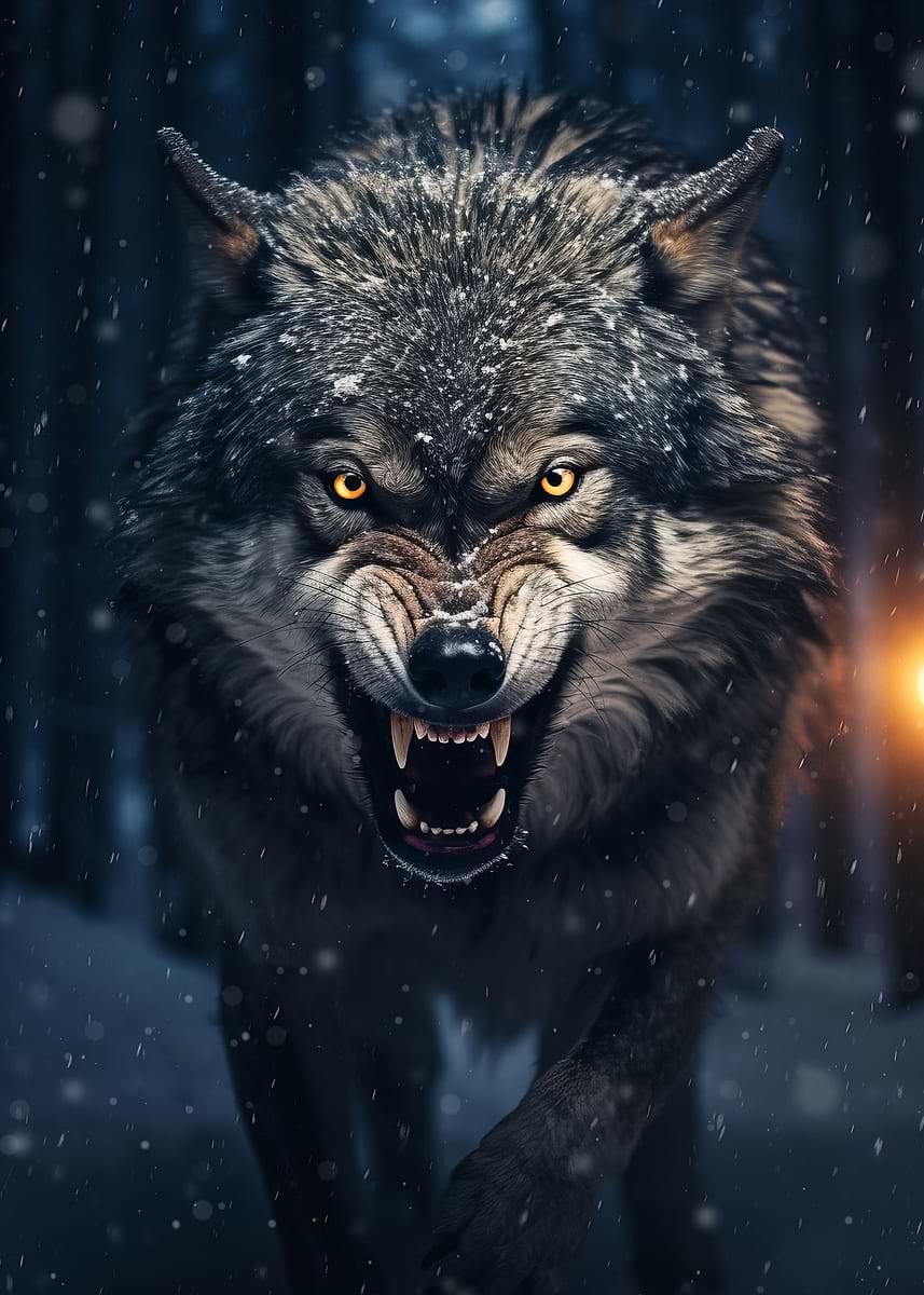 Alpha Wolf Poster, Picture & Metal Print – Wildlife | Displate