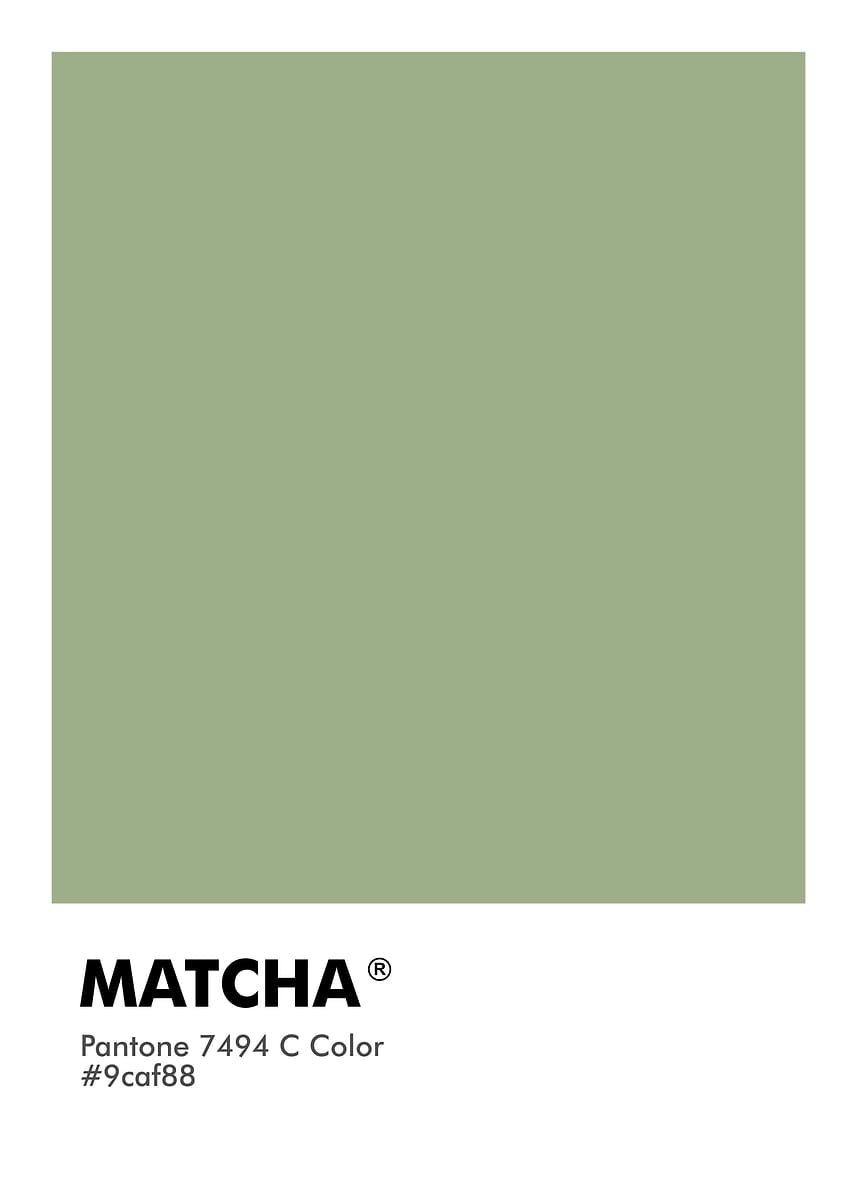アート・デザイン・音楽 PANTONE PANTONE MATCHA' Poster, picture, metal print, paint by Masahiro