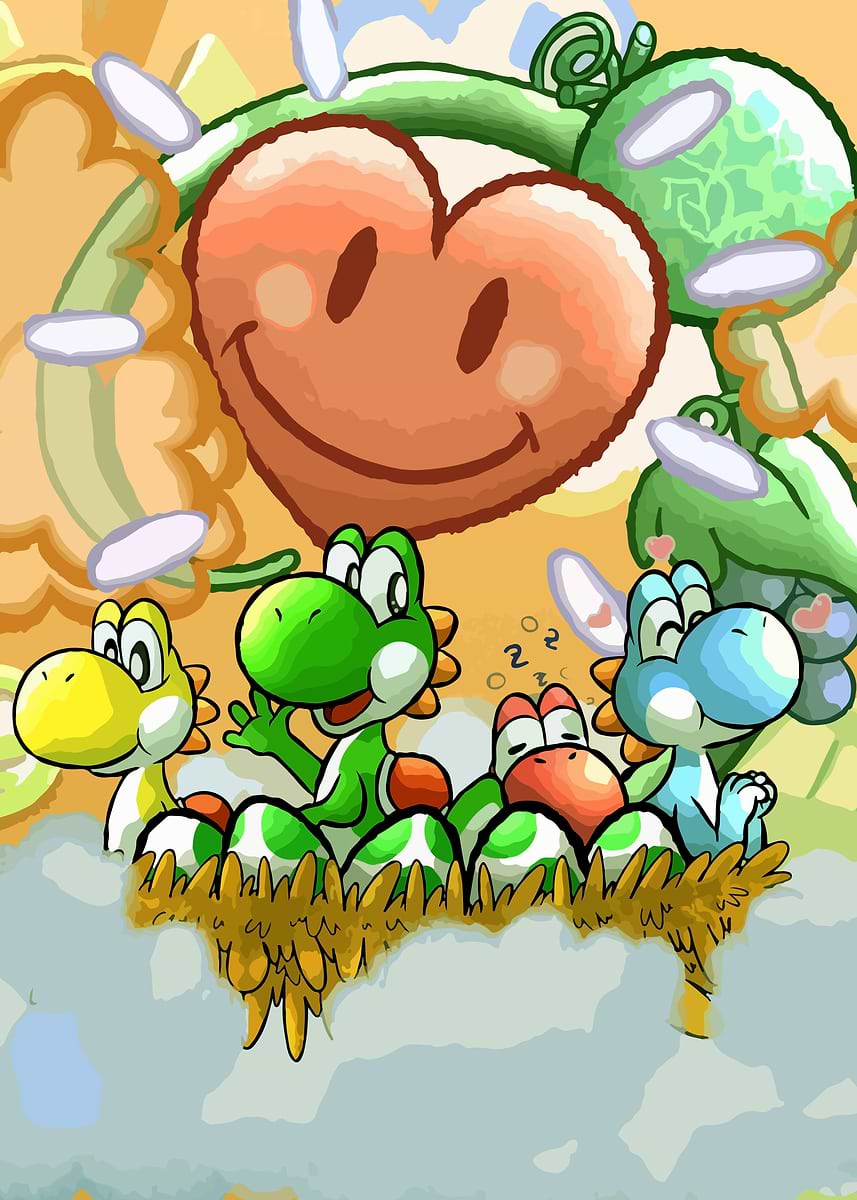 Fly with yoshi' Poster, picture, metal print, paint by ROKIE