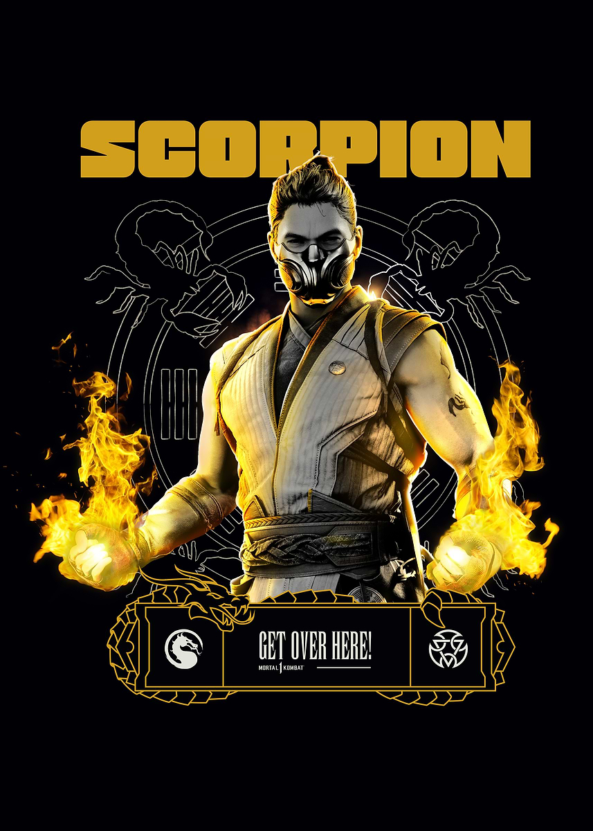Scorpion' Poster, picture, metal print, paint by Mortal Kombat