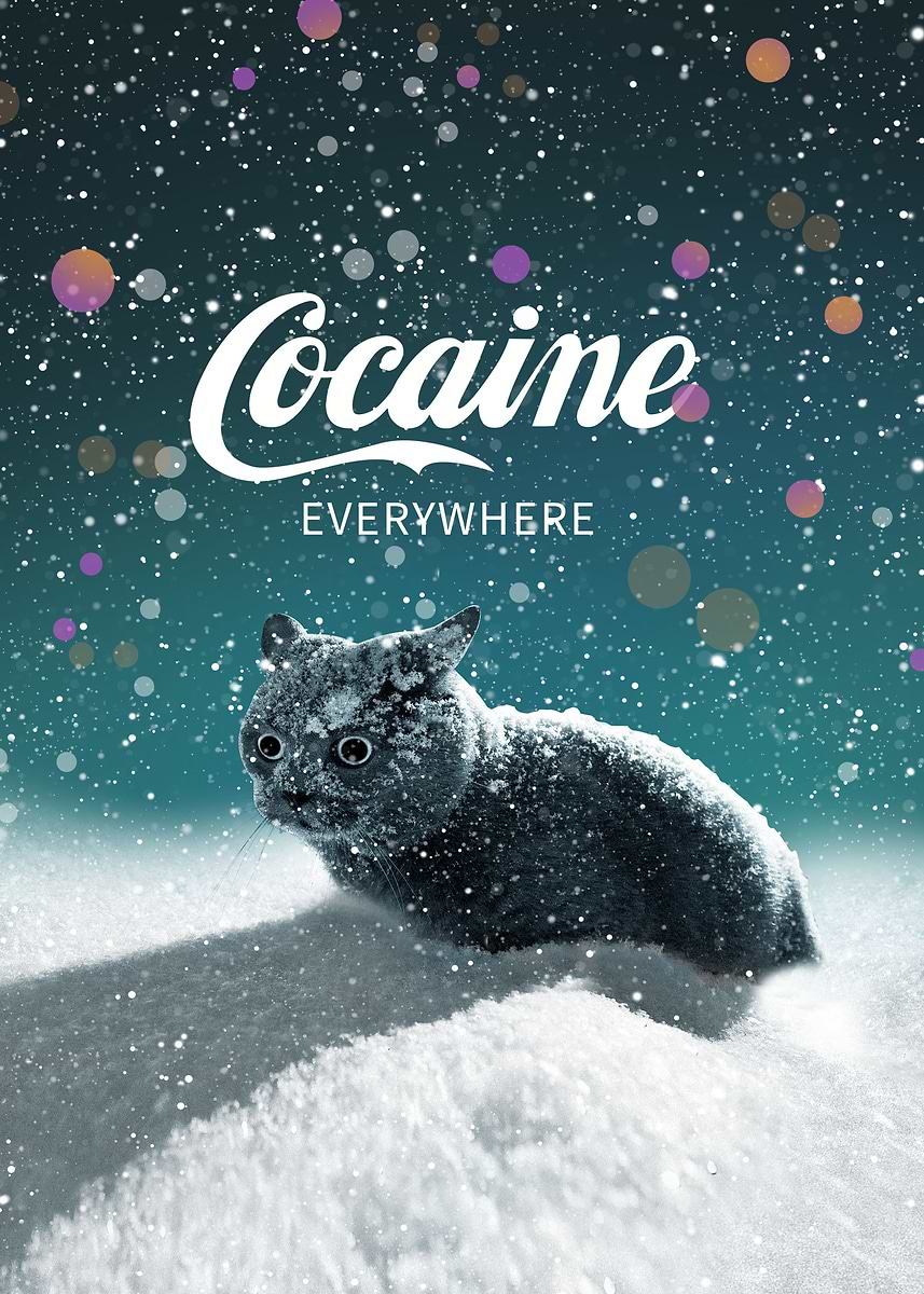 Cocaine Everywhere Cat