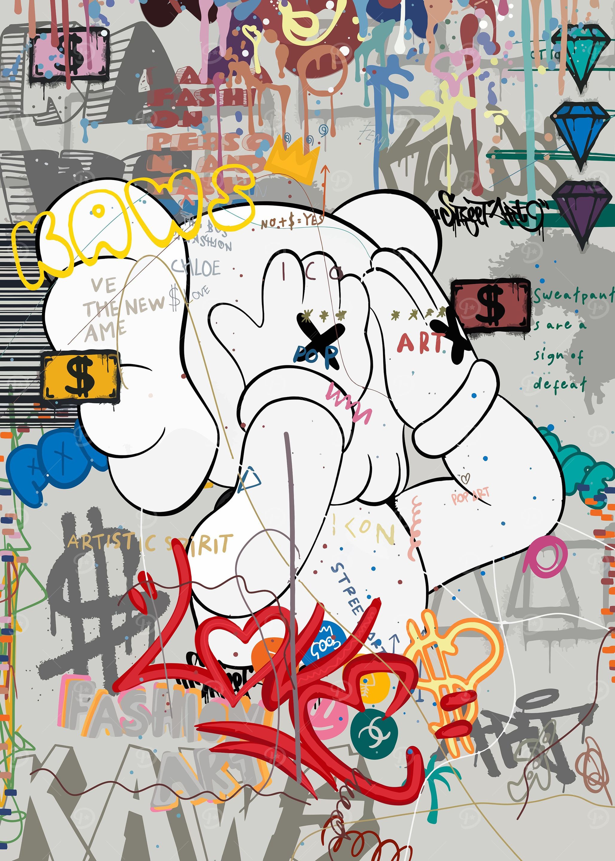 Kaws ポスター Posters Kaws Pop Art - Only €11.95 – Posters Base