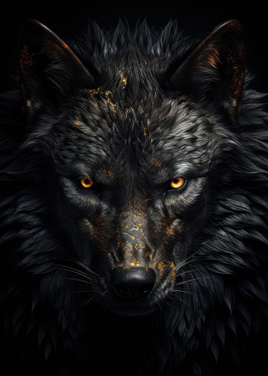 black wolf of luxury' Poster, picture, metal print, paint by Adel