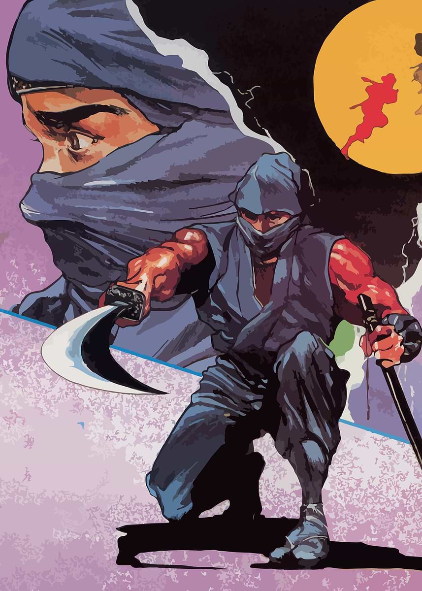 Ninja Gaiden' Poster, picture, metal print, paint by Panda Frizz