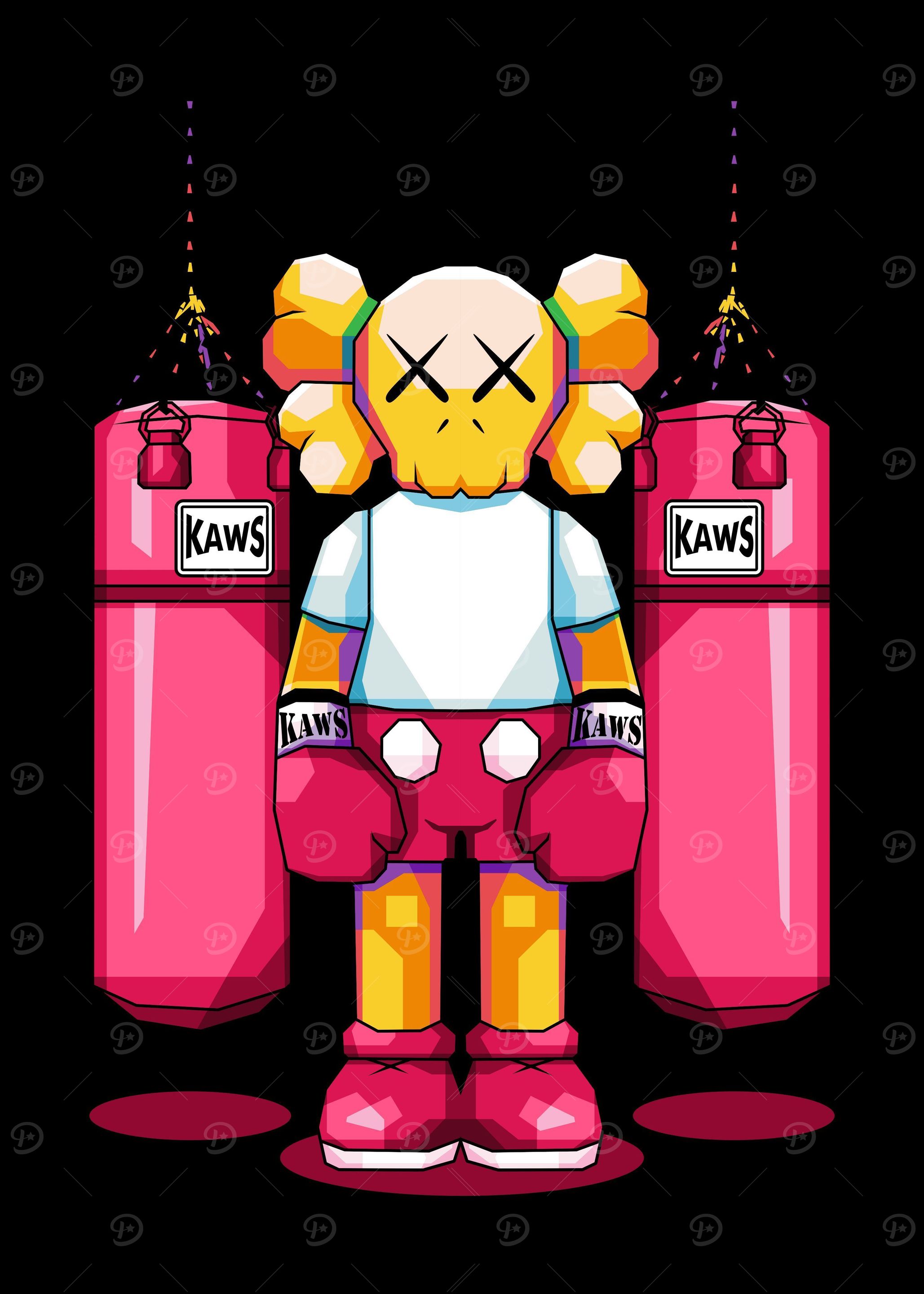 Kaws ' Poster, picture, metal print, paint by Doublede Design
