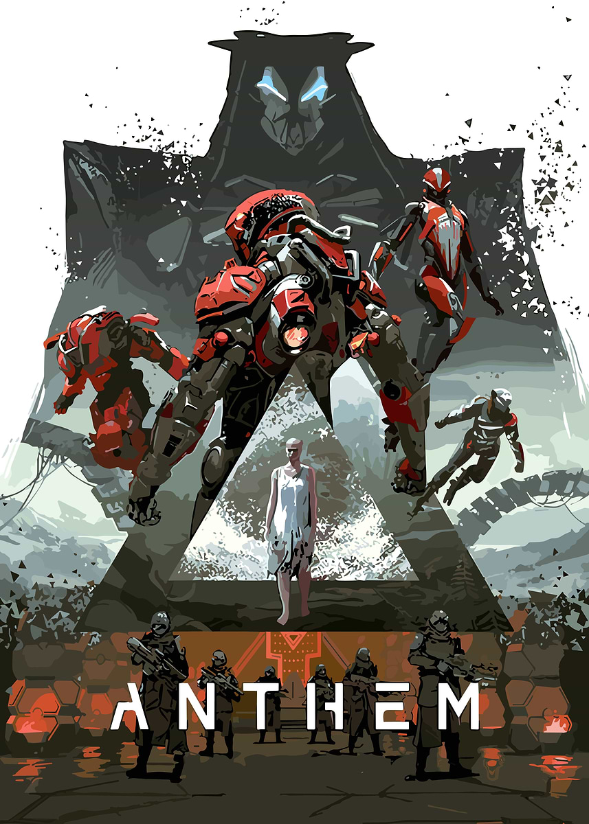 Anthem' Poster, picture, metal print, paint by Vivianne Marin