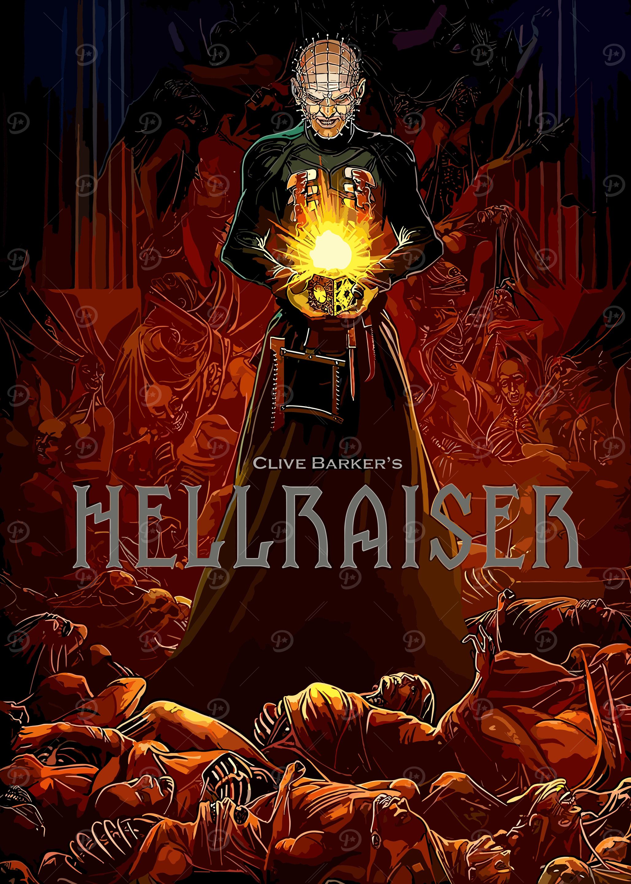 Hellraiser' Poster, picture, metal print, paint by Vivianne