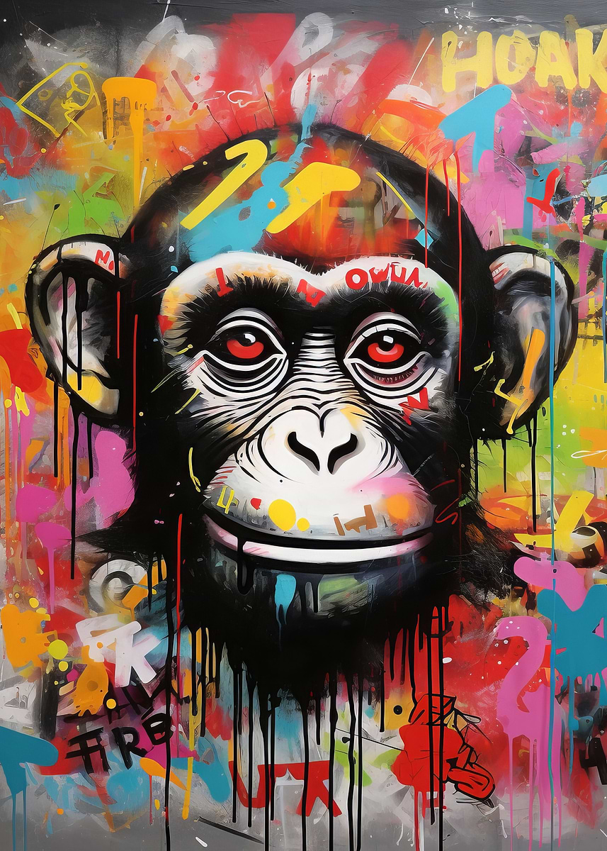 MONKEY SIGN DRIP Ver モンキーサイン バンクシー ape banksy-monkey-sign-drip-