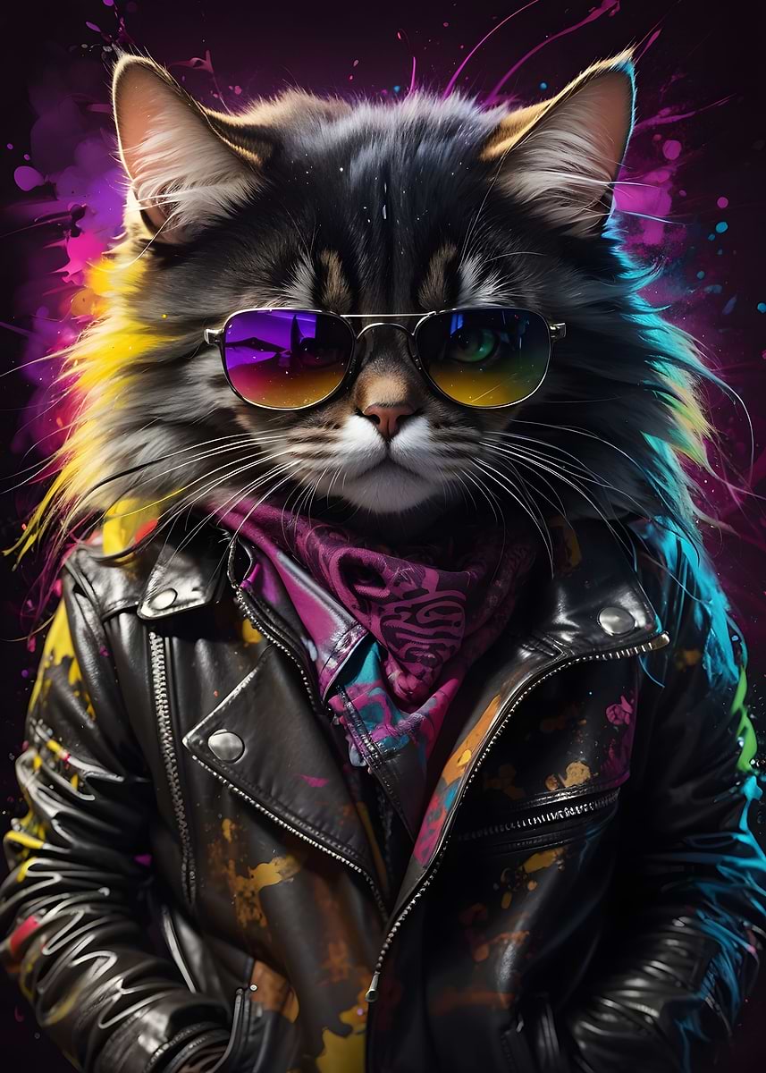Displate ディスプレイット化け猫　メタルポースター Displate ディスプレイット黒化け猫 メタルポースター Japanese