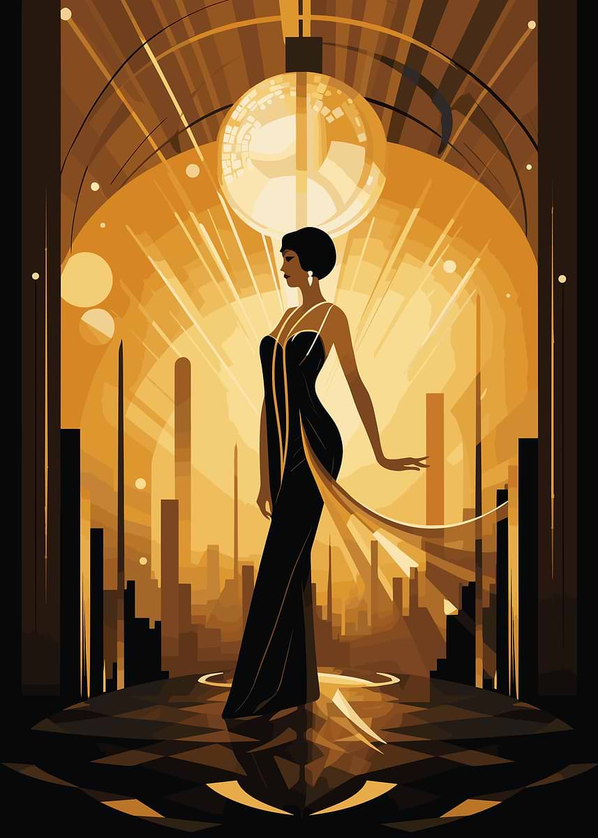 Art Deco' Poster, picture, metal print, paint by Mesh | Displate