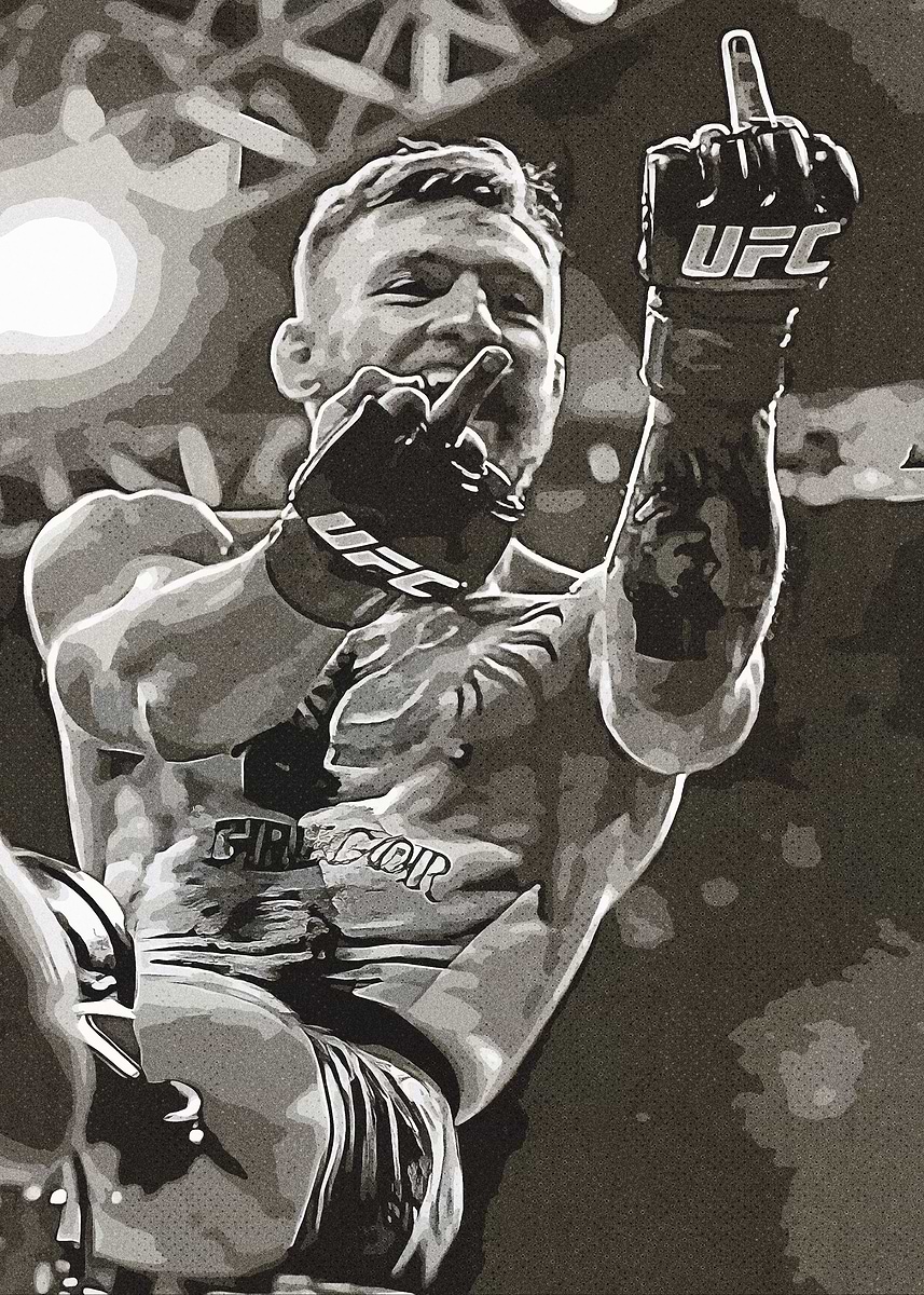 Conor McGregor Boxing Art' Poster, picture, metal print, paint by