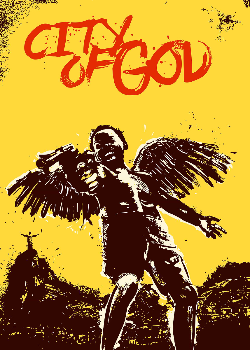 City Of God Vintage Movie' Poster, picture, metal print, paint by
