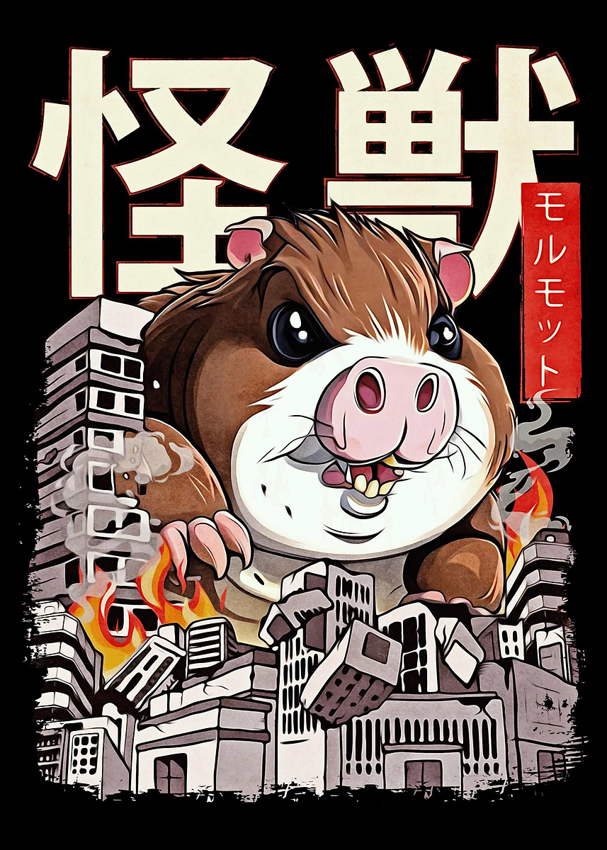 KAIJU TAN PIG PIG MAN 人面豚 肌色成型 Split Face ソフビ フィギュア