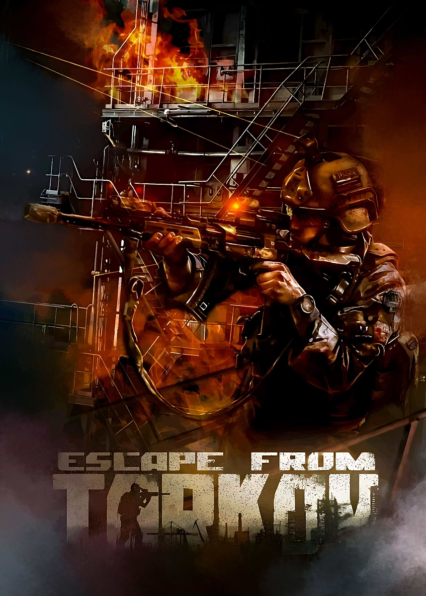 Escape from tarkov game' Poster, picture, metal print, paint by V