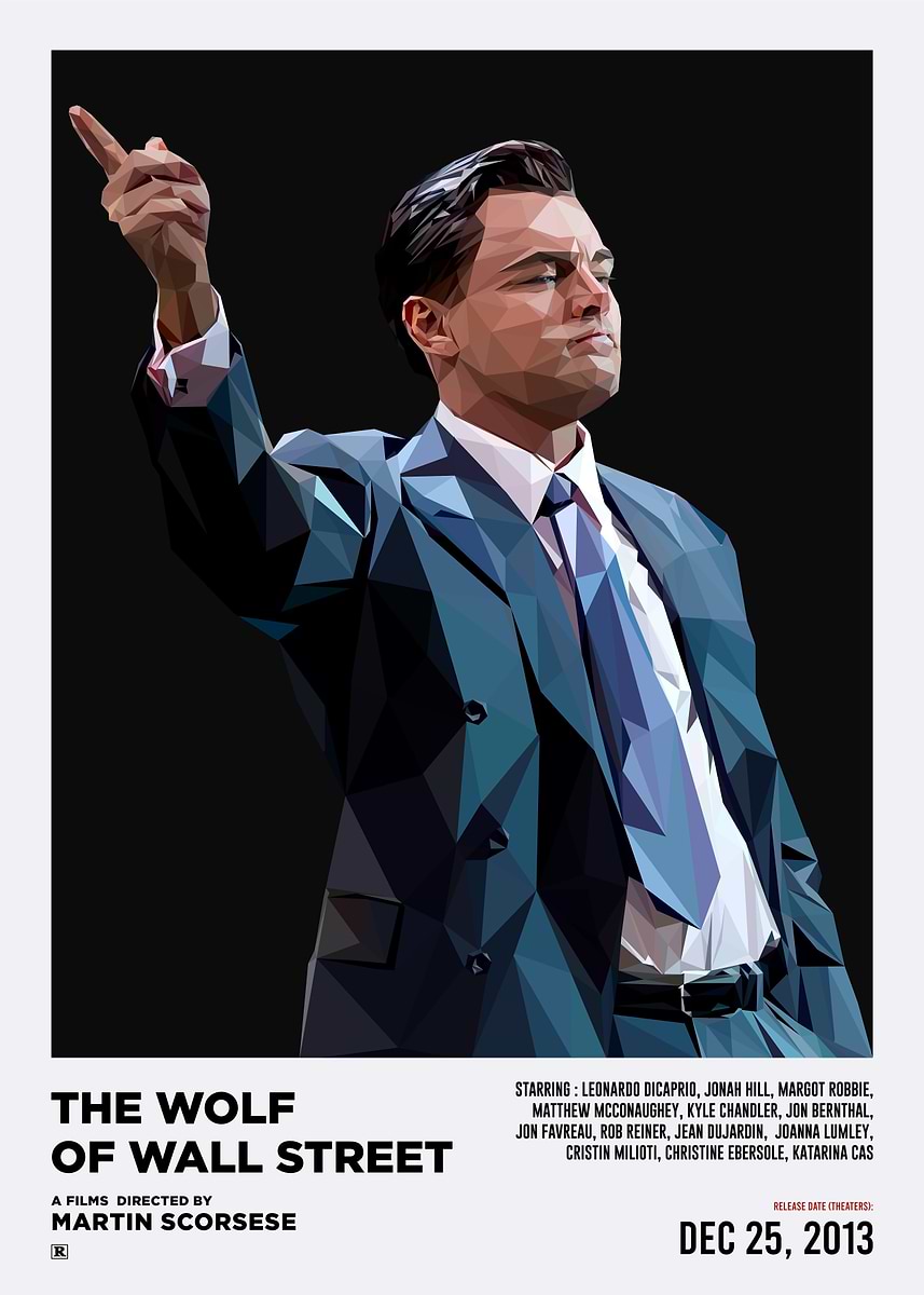 the wolf of wall street' Poster, picture, metal print, paint by