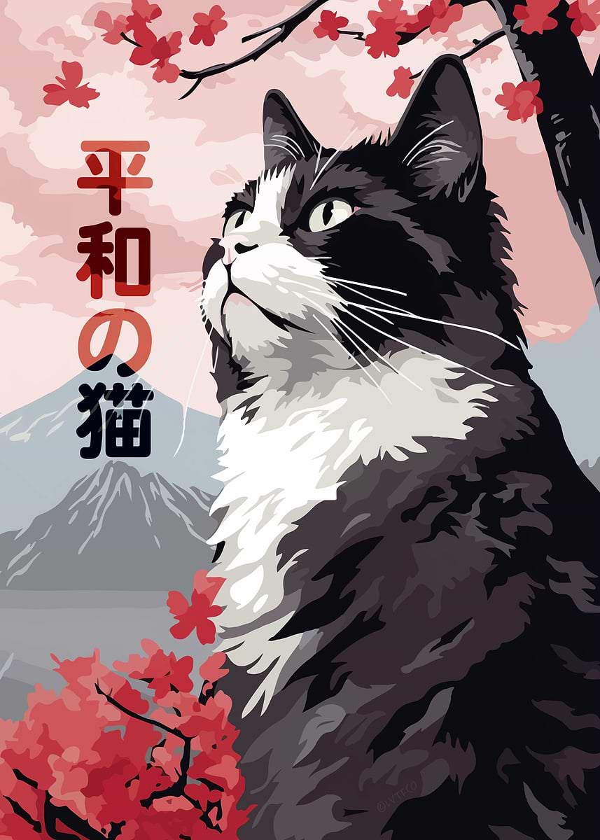 Displate ディスプレイット化け猫　メタルポースター Displate ディスプレイット化け猫 メタルポースター Neko Cat