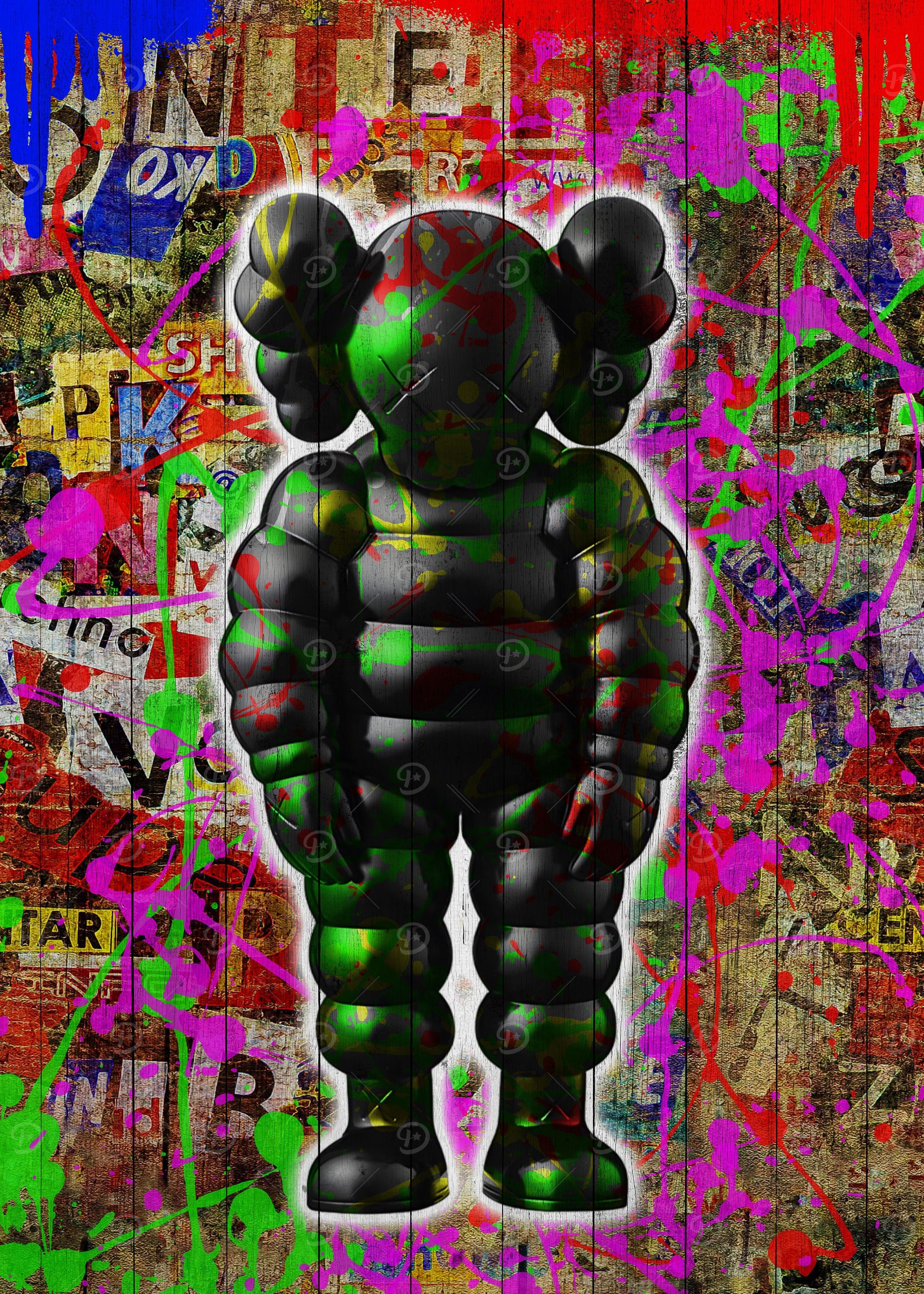 Pop art Kaws Poster ' Poster, picture, metal print, paint by Jamie