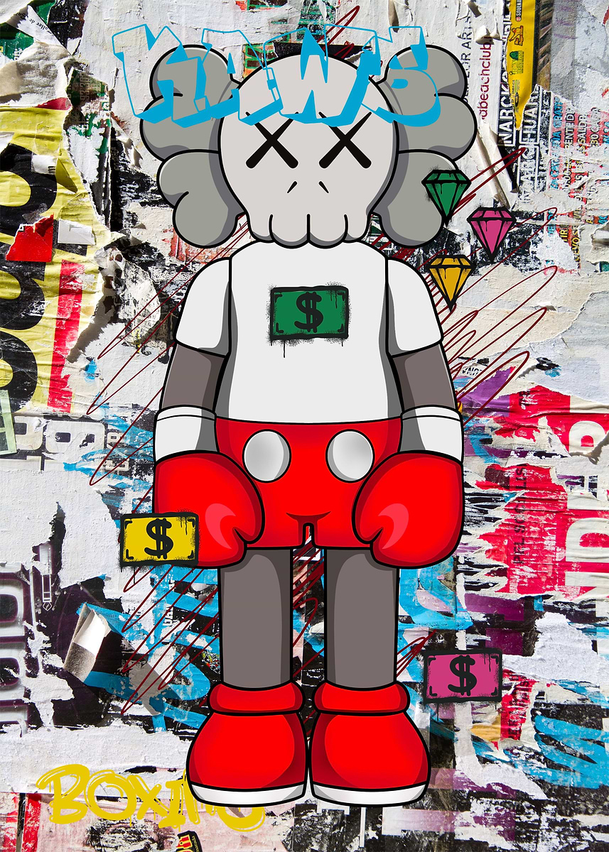 Kaws ポスター KAWS Street Art Wall Art Poster Print Gift Home Bedroom Pop