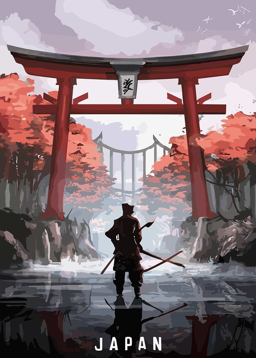 Amazing Torii Gate Japan' Poster, picture, metal print, paint by