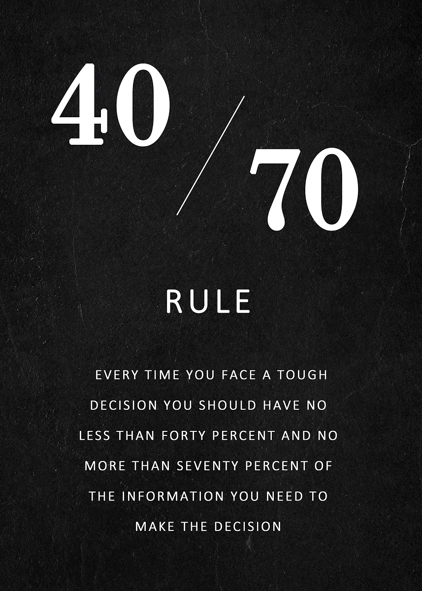 '40 70 rule' Poster, picture, metal print, paint by Definition Space ...