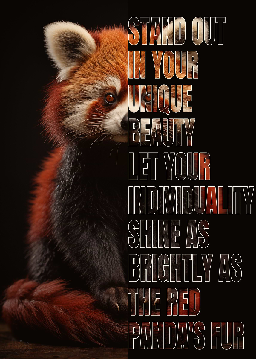 'Panda Wisdom Motivation ' Poster, picture, metal print, paint by ...
