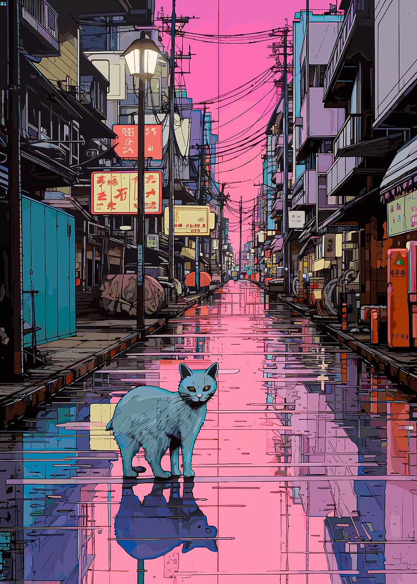 Displate ディスプレイット黒化け猫　メタルポースター Displate ディスプレイット黒化け猫 メタルポースター Black Cat