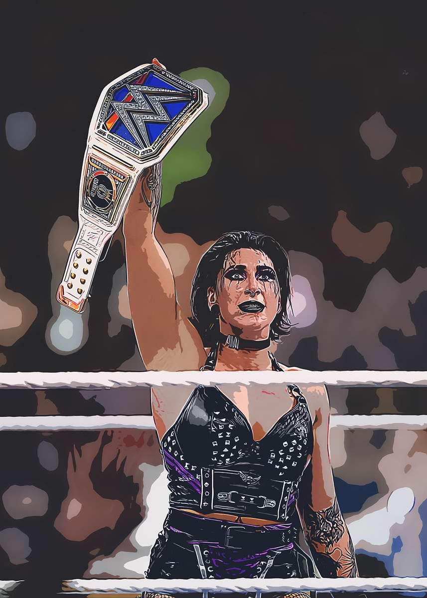 WWE Poster Rhea Ripley – 'Mami's Always On Top', 42x59,4 Cm (A2), Offizielles Merchandise, UK Gedruckt