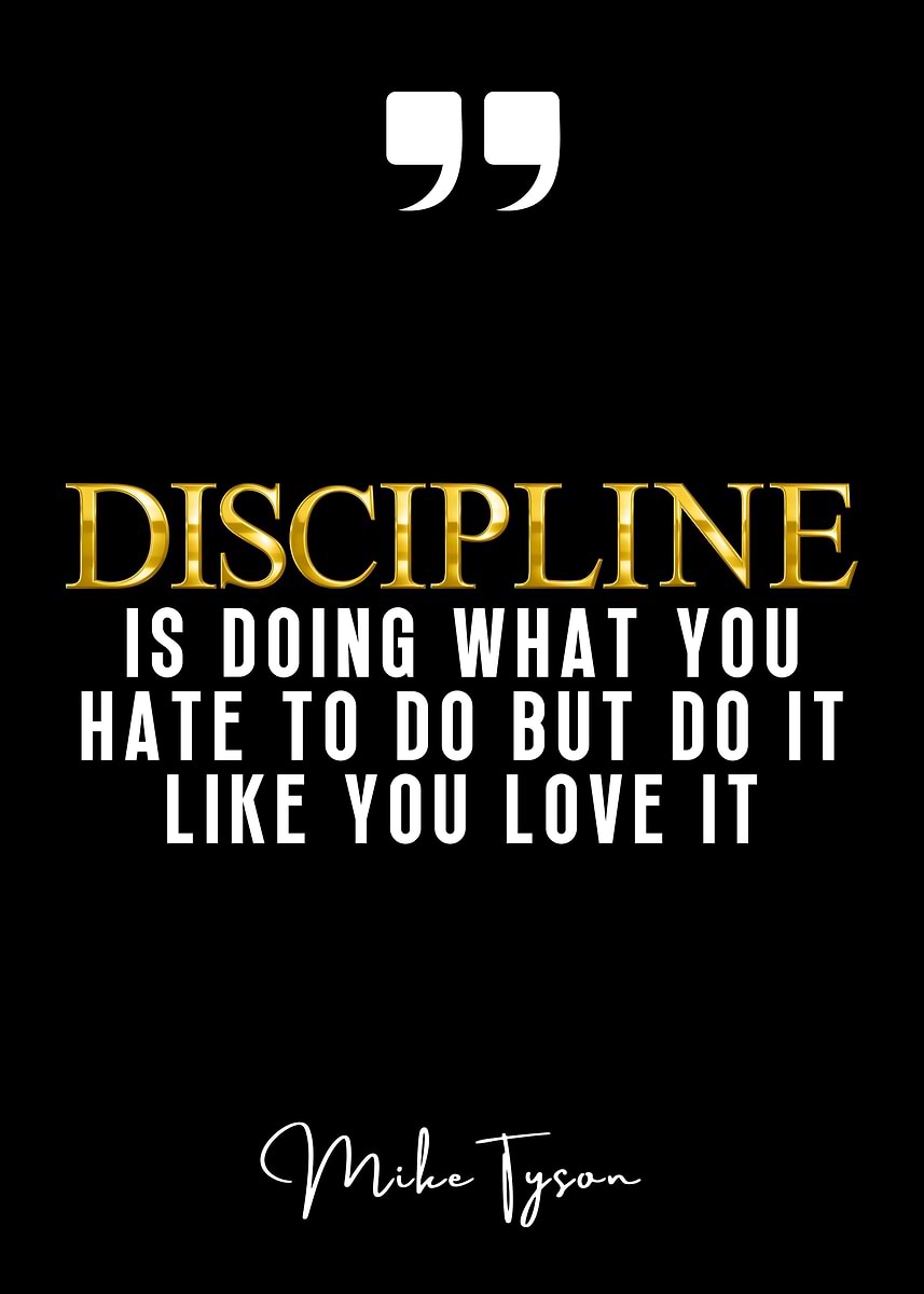 'Discipline' Poster, picture, metal print, paint by Wezt Studio | Displate