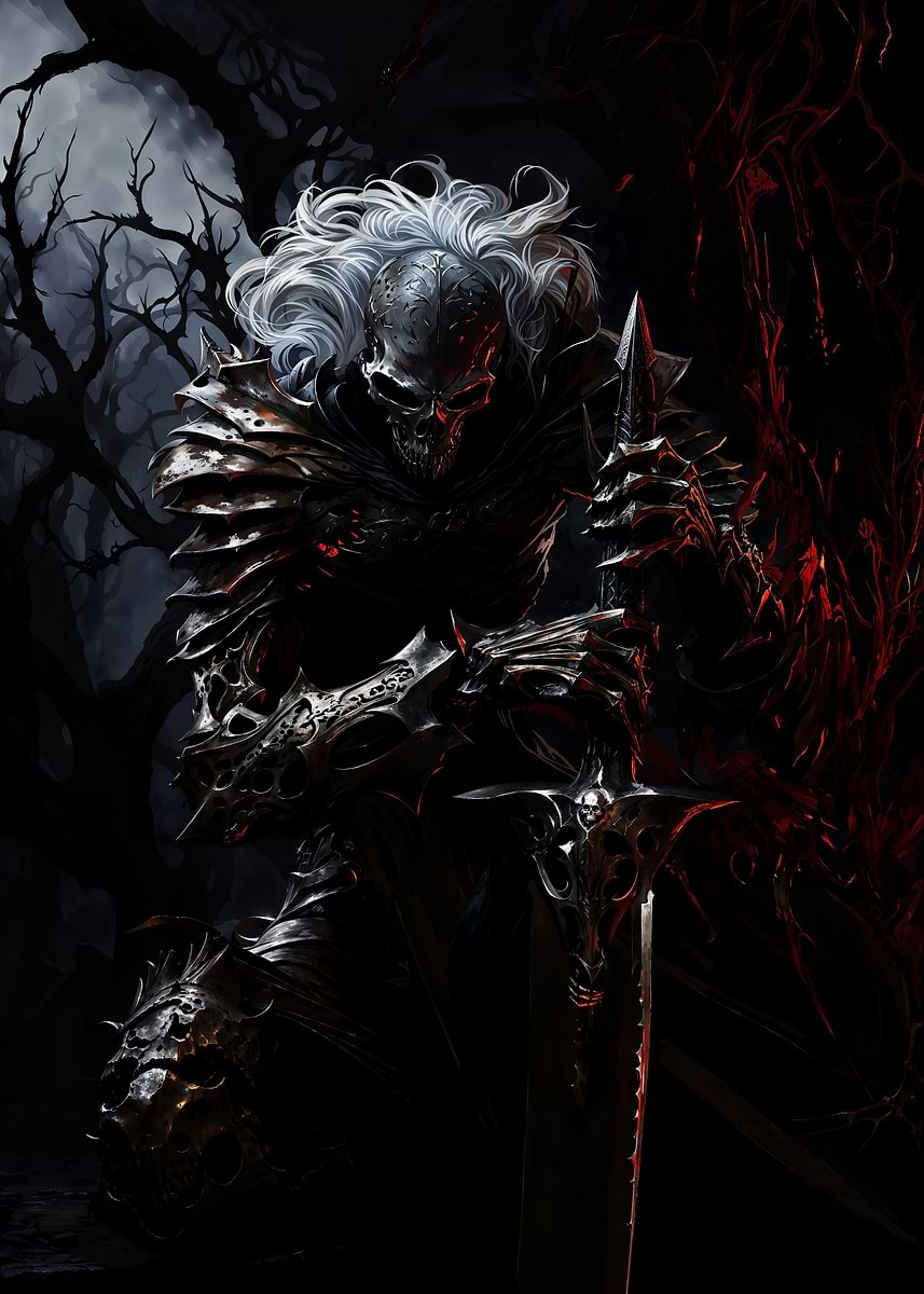 Dark Knights Eternal Watch — from the Forgotten Fantasy Realms collection, a Pixaverse metal print