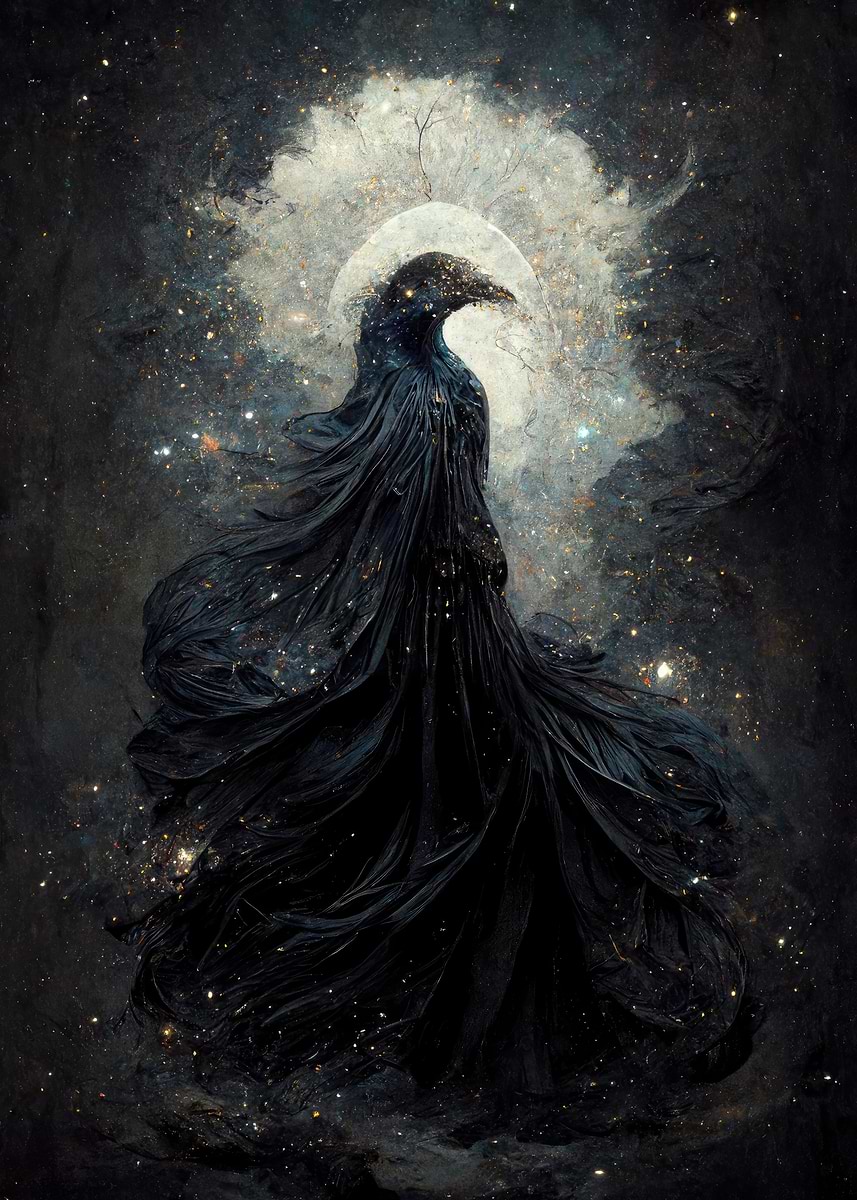 'Raven celestial spirit' Poster, picture, metal print, paint by Mezma ...