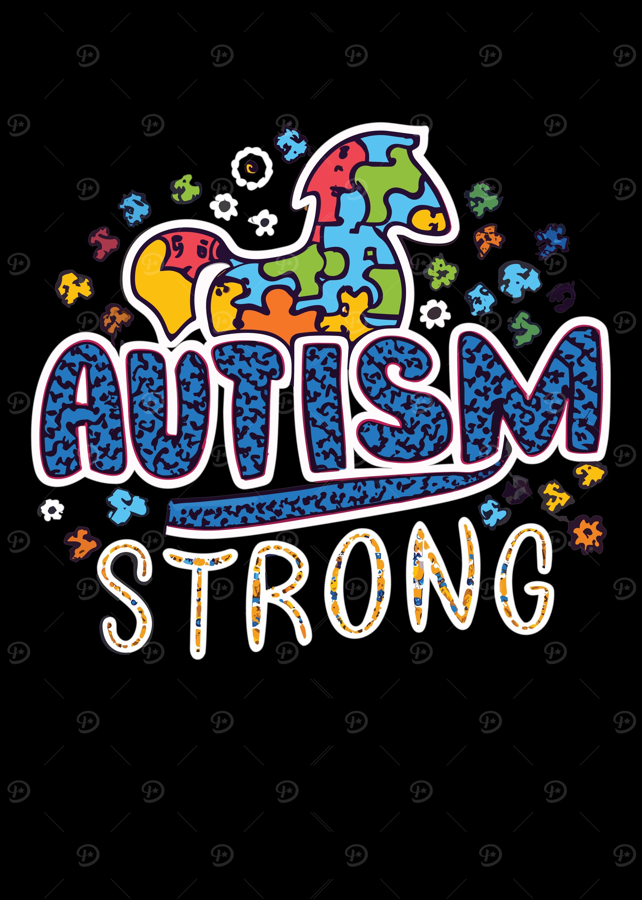 'Autism Strong' Poster, picture, metal print, paint by ZS C O M M E R C ...