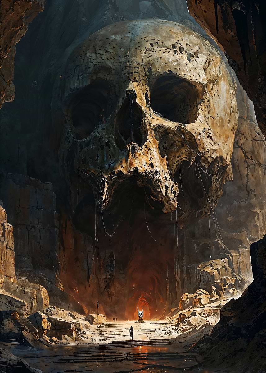 Gateway to the Abyss — from the Forgotten Fantasy Realms collection, a Pixaverse metal print