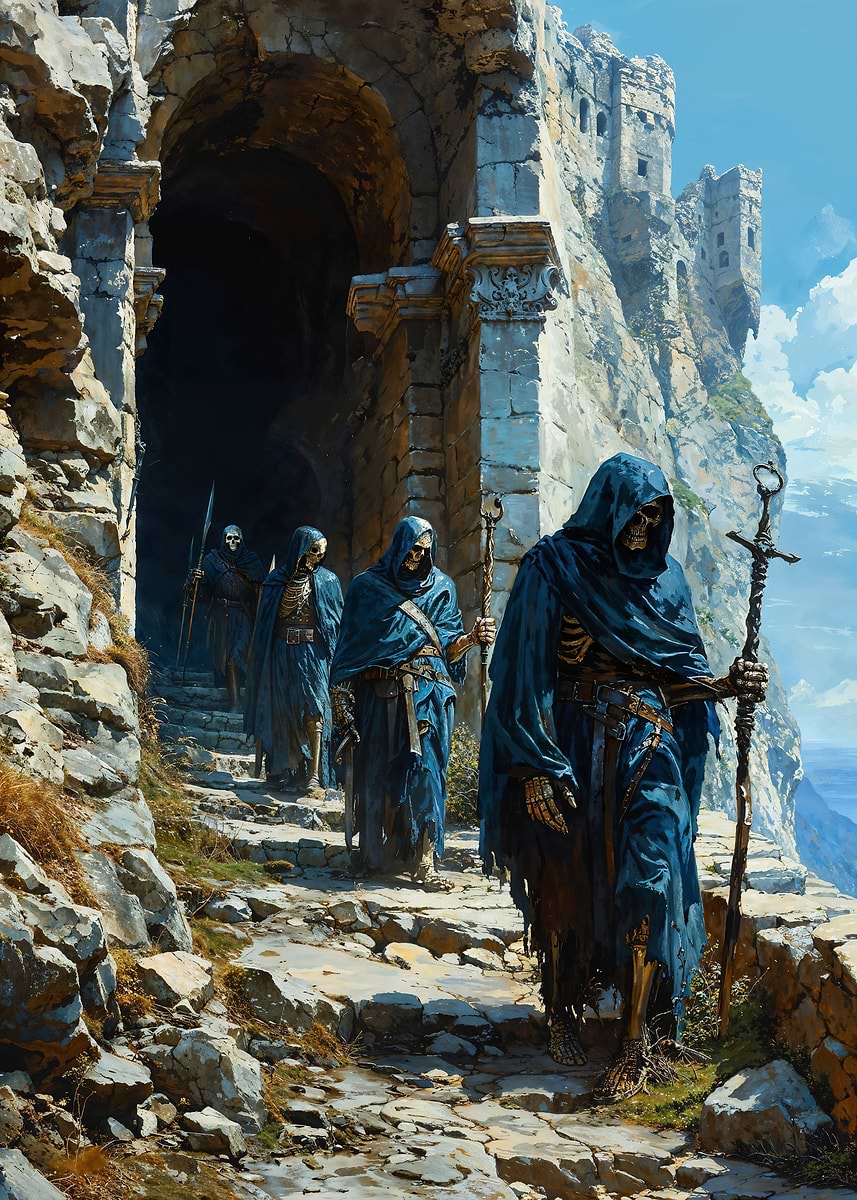 Stronghold of the Undead — from the Forgotten Fantasy Realms collection, a Pixaverse metal print
