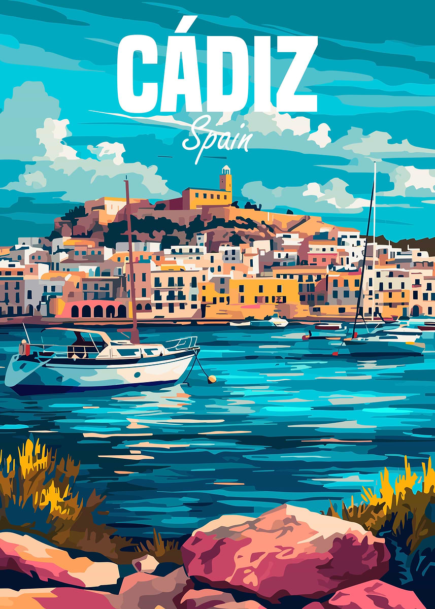 Cadiz Spain Poster, Picture & Metal Print – Travel Posters | Displate