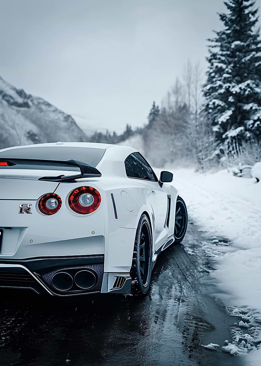 Nissan GTR R35' Poster, picture, metal print, paint by Adam | Displate