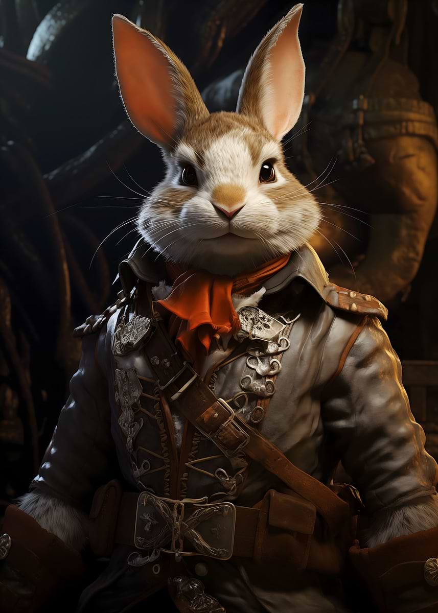 'Pirate bunny' Poster, picture, metal print, paint by Brice Stankowitch ...