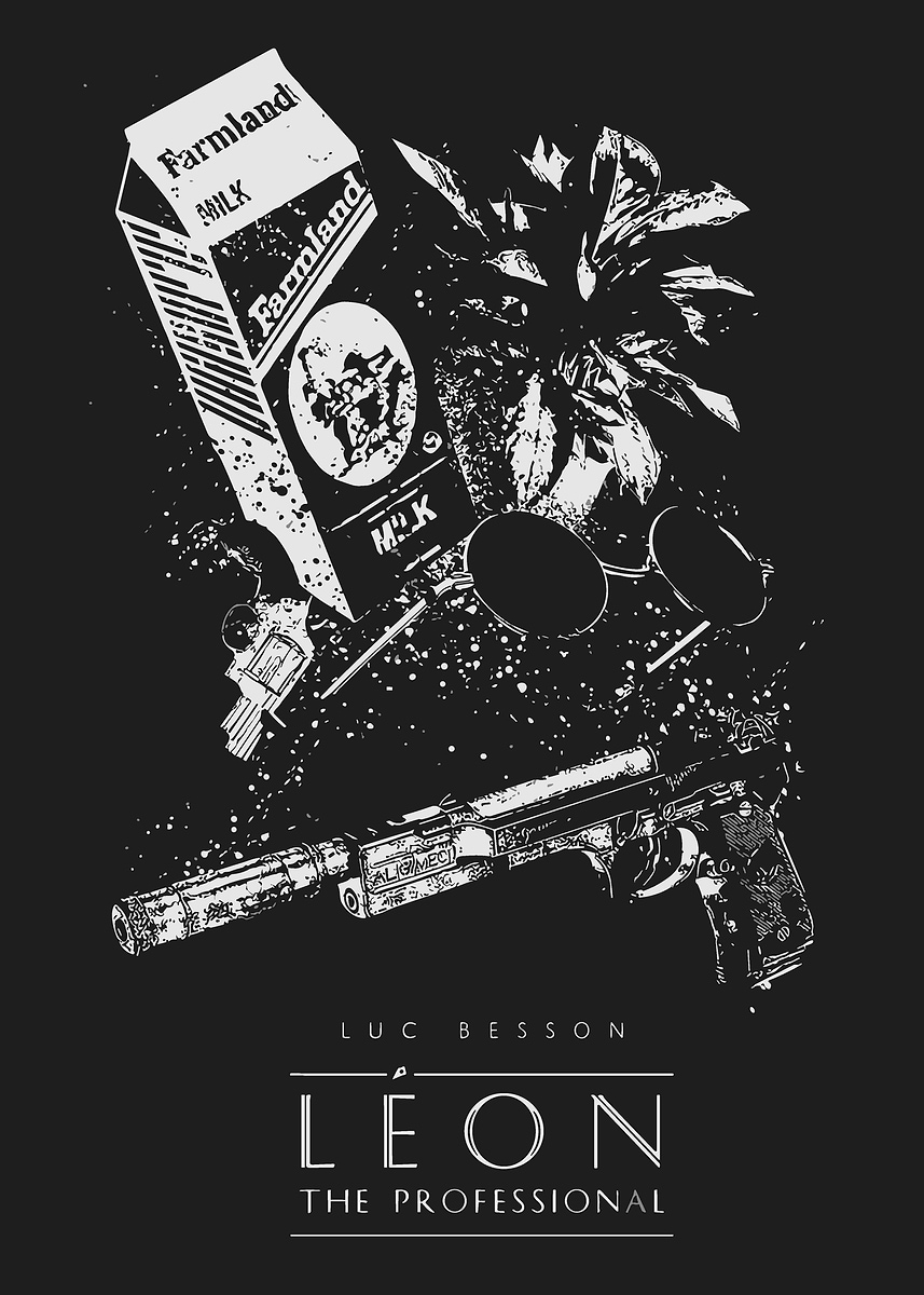 Leon the Professional' Poster, picture, metal print, paint by