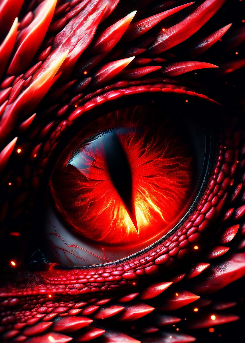 Red Dragon Eye Poster Picture Metal Print Paint By MDZ Displate red-dragon-eye-poster-picture-metal-print-paint-by-mdz-displate
