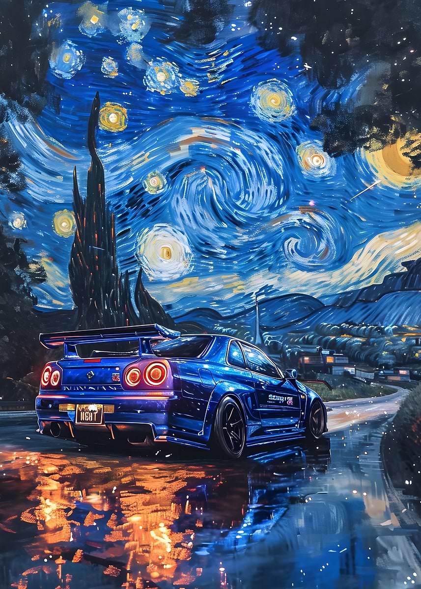 GTR R34 starry night