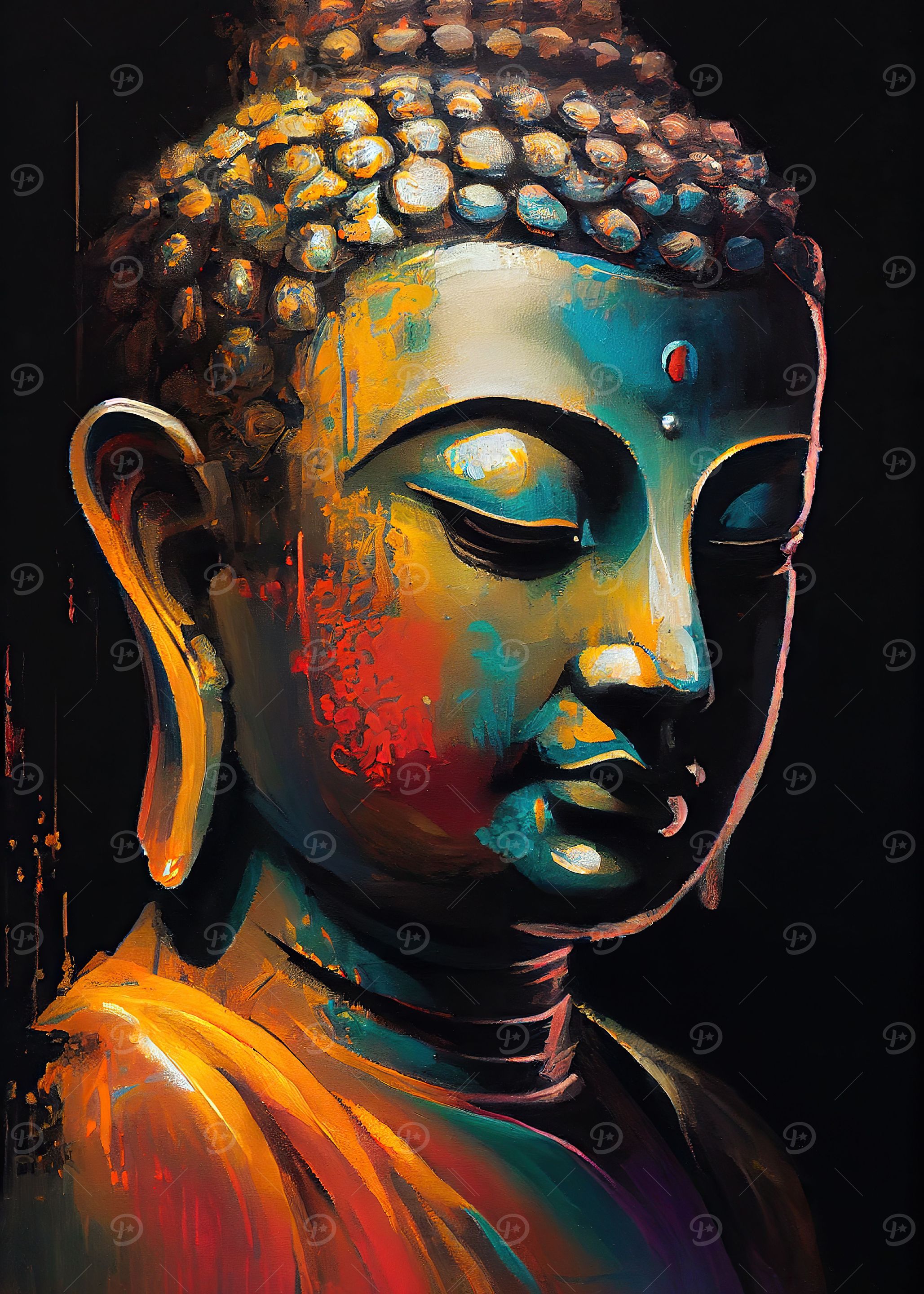 zen buddha' Poster, picture, metal print, paint by OMEGA FAUNA
