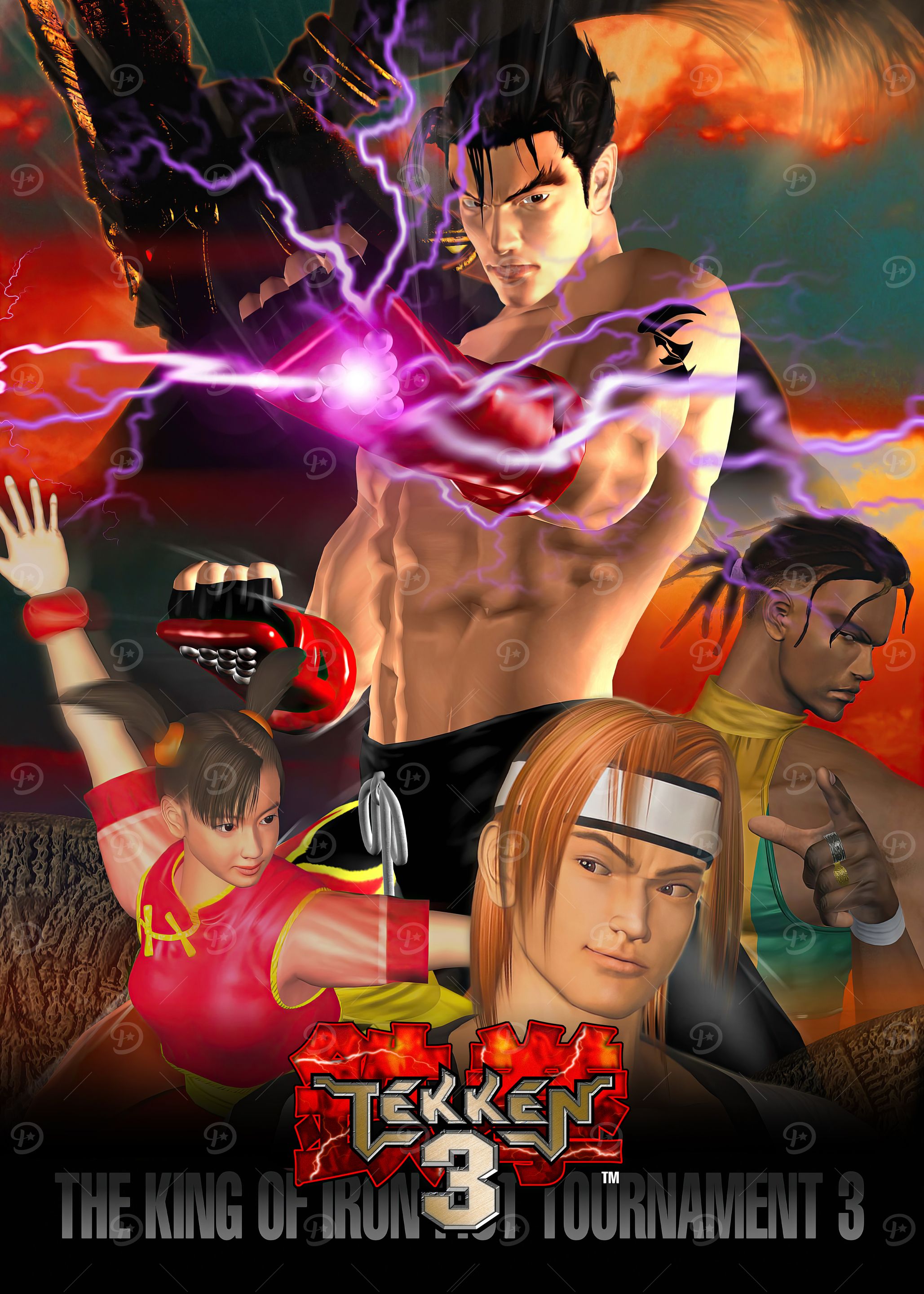 TEKKEN 3 Poster' Poster, picture, metal print, paint by TEKKEN