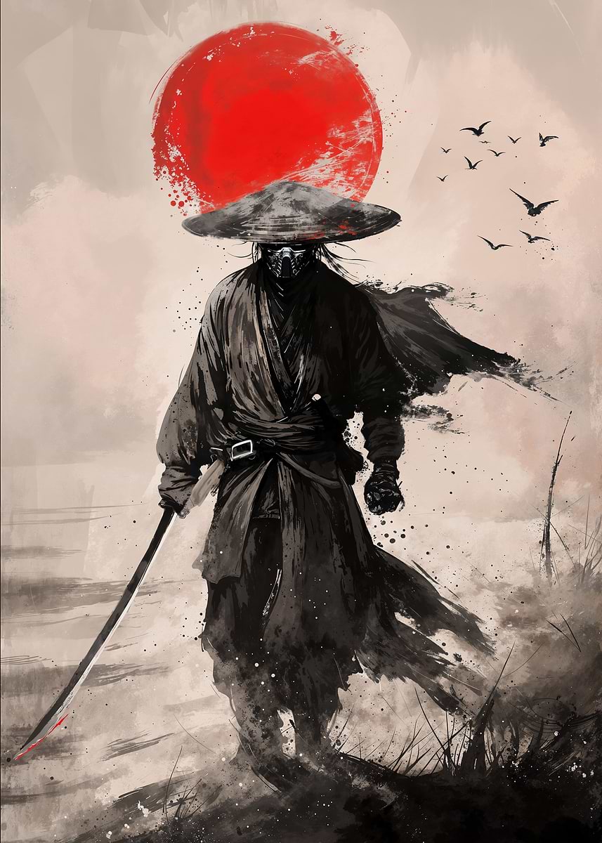 Revenge of the Shogun — from the Soul Of Japan collection, a Pixaverse metal print