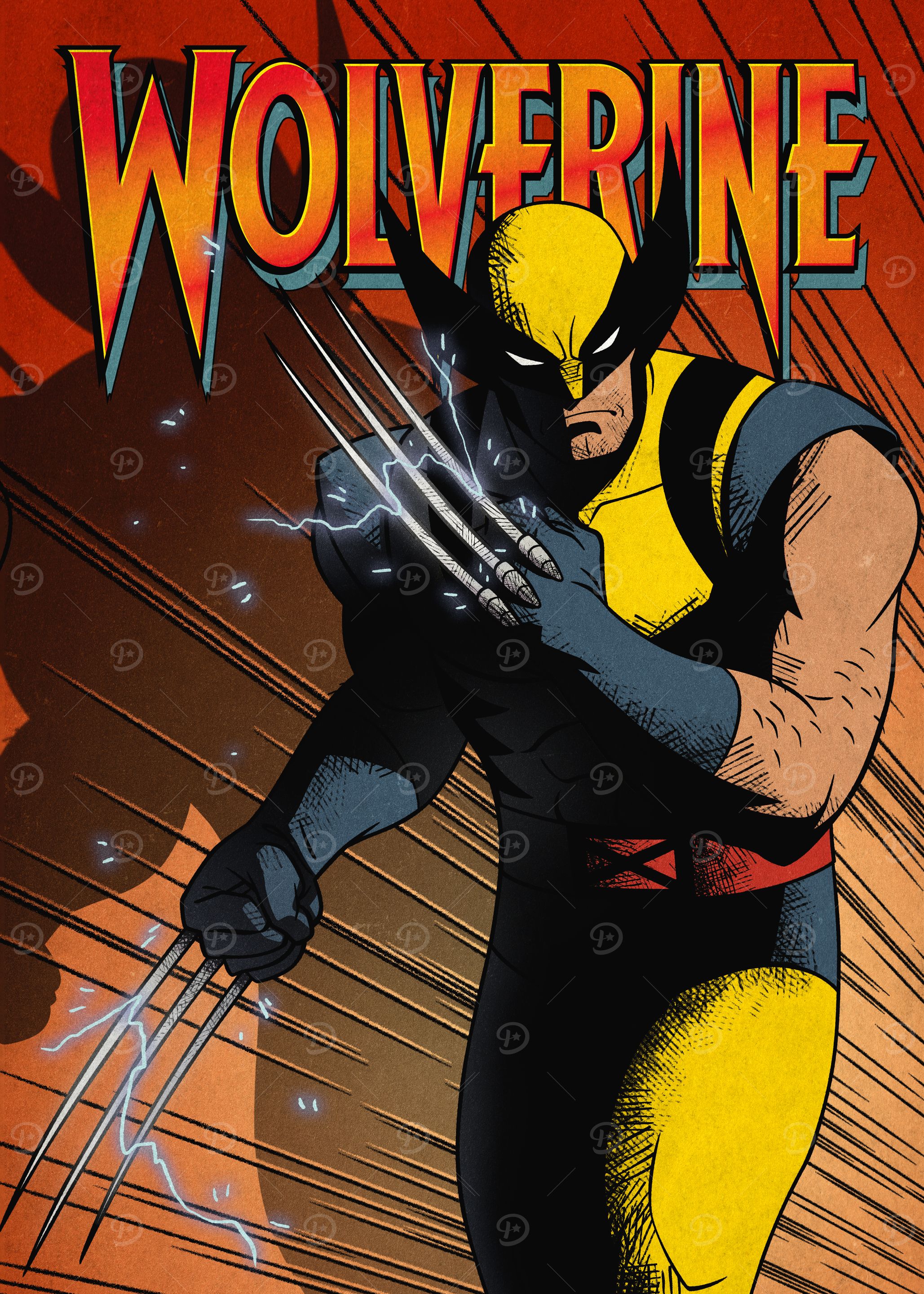 ウルヴァリン WOLVERINE ポスター MARVEL X-MEN ビンテージ ウルヴァリン WOLVERINE ポスター MARVEL X-MEN ビンテージ（新